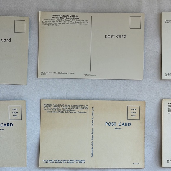 Vintage Postcard Lot Railroad Trains Chicago Illinois 50s Excellent Condition - Picture 7 of 8